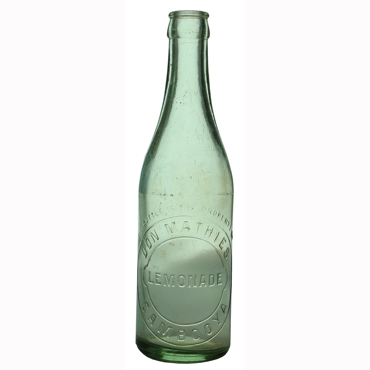 Crown Seal. Don Mathies Cambooya Lemonade. 10 oz. (Queensland)